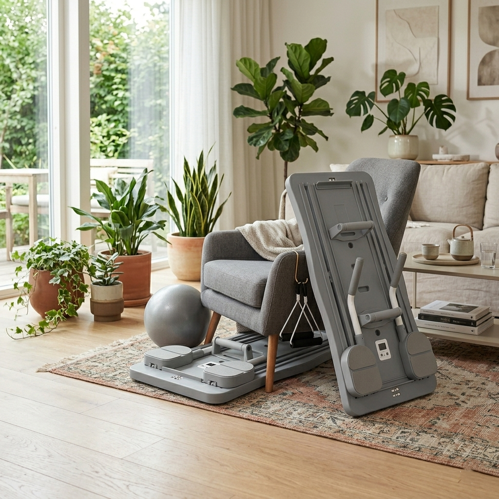 5-in-1 Foldable Pilates Reformer Board With Resistance Bands And Handles
