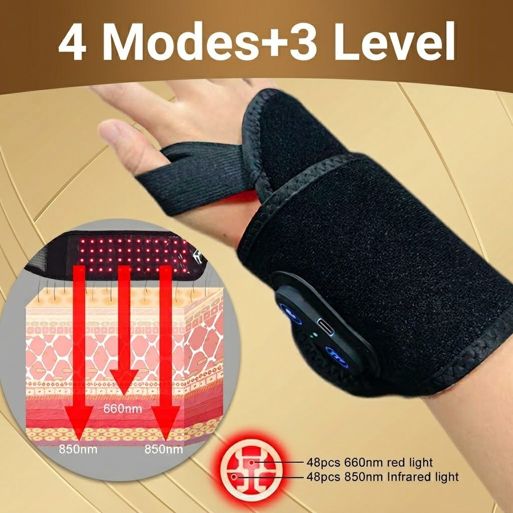 Red Light Therapy Wrist Massager For Arthritis And Carpel Tunnel
